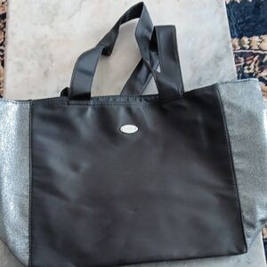 Coach Black Tote Bag with Silver Accents - Stylish Everyday Carry